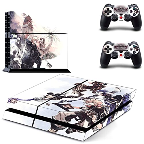 Jogo The Sora Kingdom Role-Playing PS4 ou PS5 Skin Stick Hearts para PlayStation 4 ou 5 Console e 2 Controllers Decal Vinil V10789
