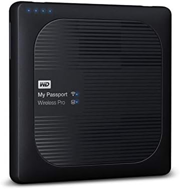 WD 2TB MEU PASSPORT Wireless Pro Portable External Drive rígido, WiFi USB 3.0 - WDBP2P0020BBK -NESN