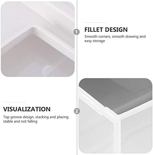 Alipis 1pc Caixa empilhamento para banheiro simples visível para roupas de roupas íntimas visíveis Desktop e caixas de gaveta plástica