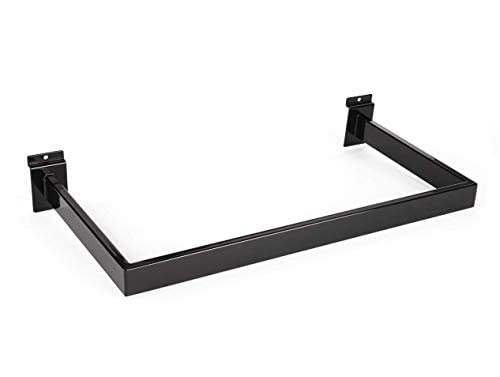 NAHANCO EMABR81 Tubo retangular U Hang Rail para Slatwall, 22 W-Black