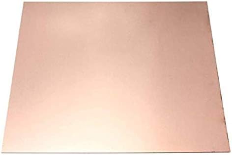 Havefun metal de cobre folha de cobre folha de cobre placa de placa de metal cortado Material de trabalho Rolls- Uso geral Contratantes DIY 300 * 300mm Placa de latão