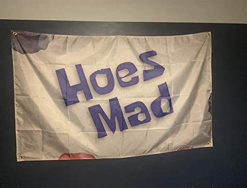 Bandeira Mad Hoes, Banner de 3x5 pés, Função Funny Poster UV Resistência de UV Fading e Durável bandeira de parede de caverna