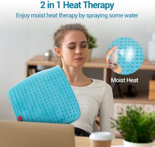 Almofada de aquecimento elétrico confortável para alívio da dor nas costas, almofada de calor para cólicas de época, pescoço