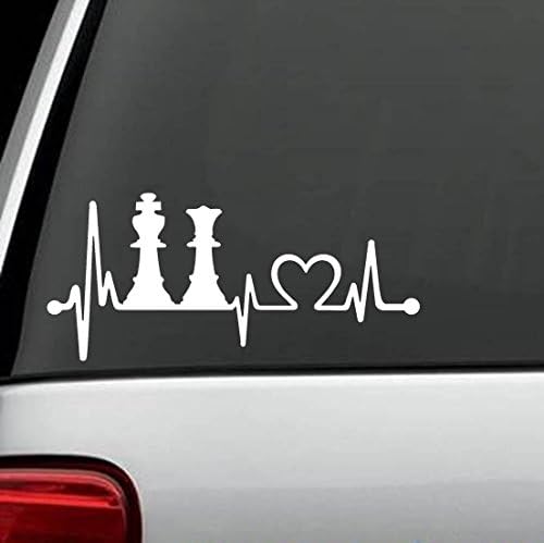 Decalques de bluegrass F1084 Rei Rainha Chess Heartbeat Lifeline Decalk Sticker