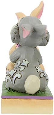 Tradições da Enesco Disney por Jim Shore Bambi Thumper e Blossom Bunny Fatuine, 4 polegadas, multicolor