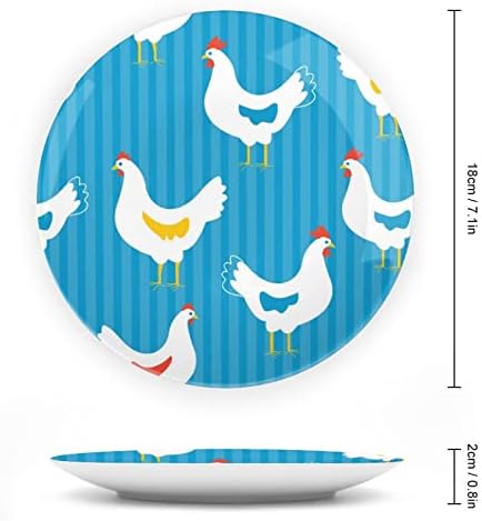 Placa decorativa engraçada de chickencheramic com stand os ossos da china em casa Plate para a cozinha da sala de
