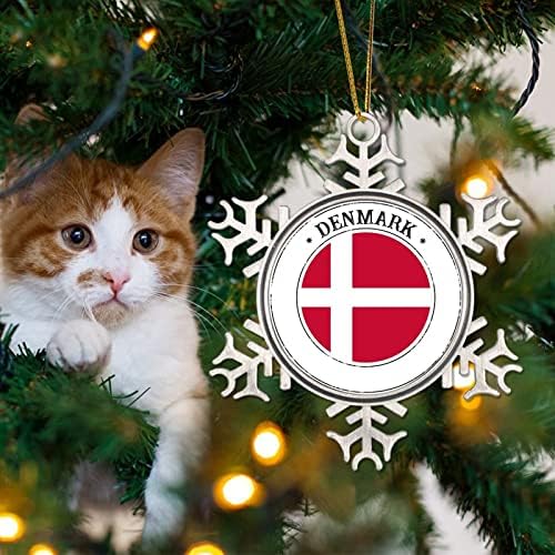 Dinamarca Metal Snowflake Ornamentos para decorações de Natal