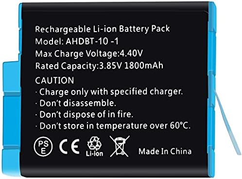 Substituição da bateria da câmera AHDBT-10-1 para Hero 10/9 Totalmente compatível com Hero 10/9