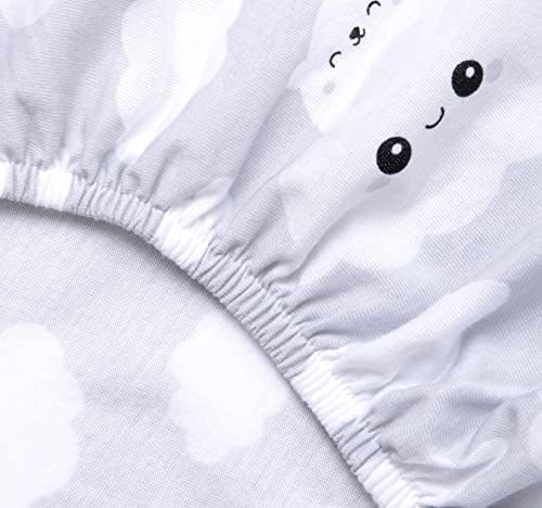 Brealize - Folha de berços de bebê, de algodão Jersey - 2 pacote - 32 x 16 x 4 polegadas, lençóis de berços