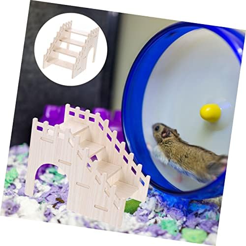 IPETBOOM ECESOTE E SQUIRREL Wood escalada Gerbil Exercício Ferret Toys Rato de madeira Play Pig Pig - Redent Mastigando chinchilas gaiola pequena Acessórios de pássaros de mordida estilo hamster pequeno para ponte