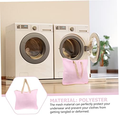 Mobestech meias delicadas com sacola de vestuário Premium saco rosa lingerie armazenamento de malha de malha de malha Bags