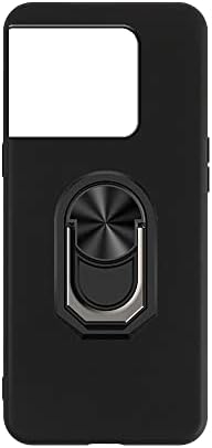 Fotanwei Compatível com o OnePlus 10T 5G Case e Protetores de tela de vidro | OnePlus 10T 5G Case com suporte de dedo do porco do anel | [4 pacote] OnePlus 10T 5G Screen Protector | Caixa de TPU preta fosca