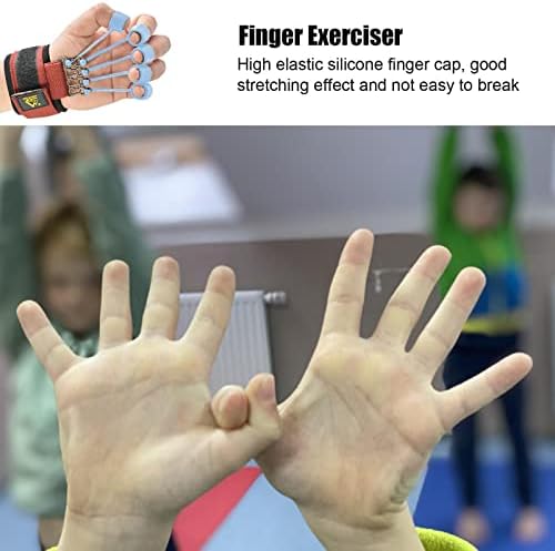 Fortalecedor de dedos, treinador elástico de exercícios de dedo de silicone e fortalecedor de pegador de mão, treinamento de extensão de flexão dos dedos, treino portátil de aderência do antebraço para melhorar a força do dedo e do pulso