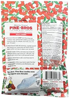 Pine Bros. garganta suave gotas de cereja selvagem - 30 contagem, pacote de 4