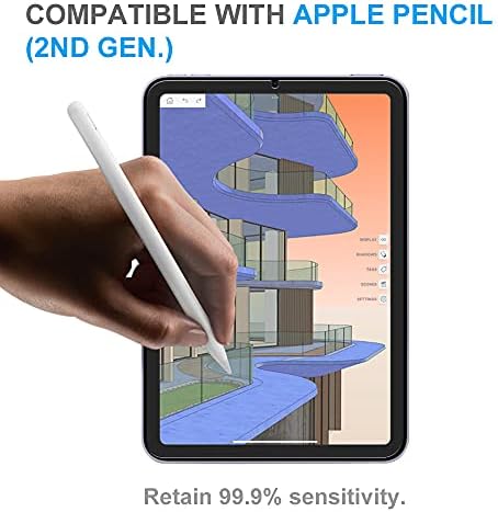 Wearmor [2 -PACK] iPad Mini 6th Generation Screen Protector de vidro temperado - 8,3 polegadas - 9H Duridade resistente a arranhões - Fácil de instalar e sem bolhas - amigável - compatível com lápis de maçã
