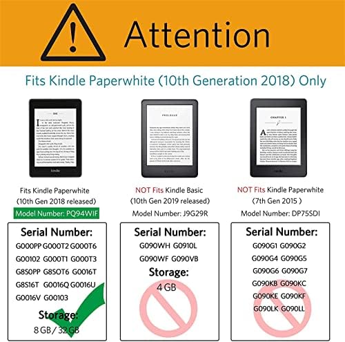 Caso CCOO Kindle Paperwhite - Toda a nova capa inteligente com recurso de esteira de sono automático para o Kindle Paperwhite 10th Gen 2018 Lançado/Aplicável Modelo: PQ94WIF