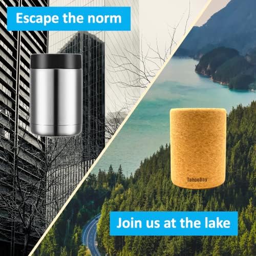 Tahoebay Cork lata isoladores mais frios Gravura a laser e espaços em branco HTV para cerveja, refrigerante e água de Seltzer de 12