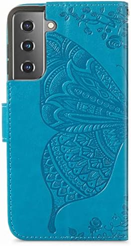 Bichong Compatível com a caixa da carteira Samsung Galaxy S22 para mulheres, Flip Folio de couro com estojo de proteção