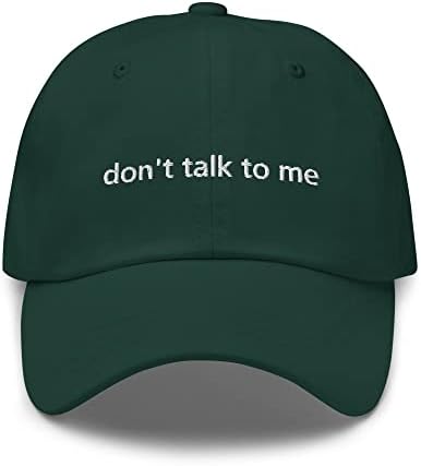 Chapéus equipados para homens mulheres chapéus de pai - boné de beisebol de algodão unissex com não falam comigo minimalista