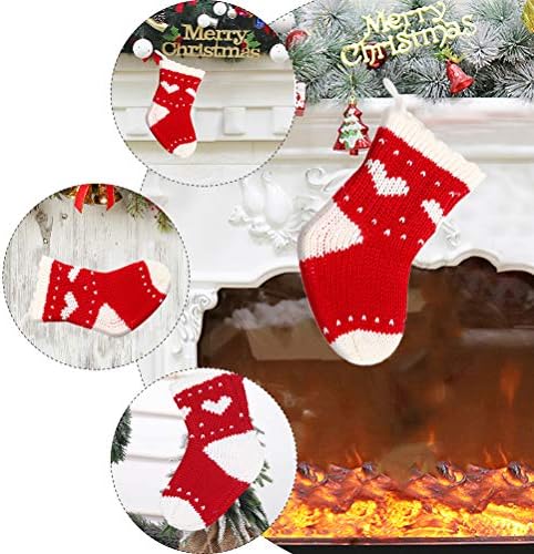 Abaodam Christmas Decorativa Decor Decor Decor Sock bolsa de malha de malha bolsa de presente usada para celebrar o Natal
