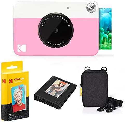 Kodak Printomatom Instant Camera Bundle Paper Zink - Case - Álbum de fotos - armações suspensas.