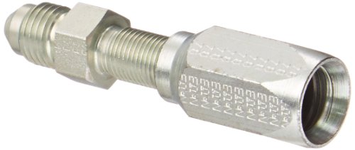 Eaton Weatherhead 43604n-504 Macho rígido masculino, SAE 37 graus, AISI/SAE 12L14 Aço carbono, ID da mangueira de 1/4 , 1/4