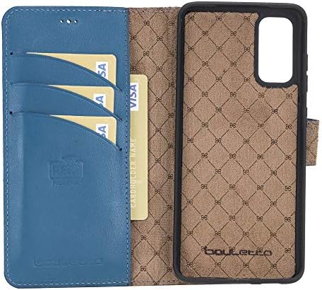 Caso da carteira de Bouletta para Samsung Galaxy S2 Pro - couro destacável RFID FLIP FOLIO TAPE com 3 cartas para homens e mulheres azul marinho