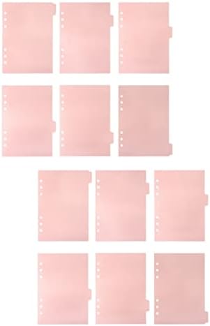 Acessórios de 12 PCs de 12 PCs, use guias convenientes fichário rosa de plástico A Classified Cards Rótulos da escola Indexação de