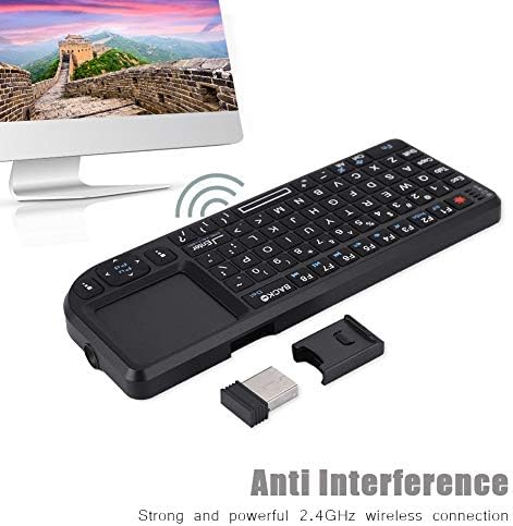 2.4g Mini teclado sem fio com touchpad, teclado portátil USB de teclado portátil Ultrathin Ultrathin para smartphones, laptops, tablets, consoles de jogo