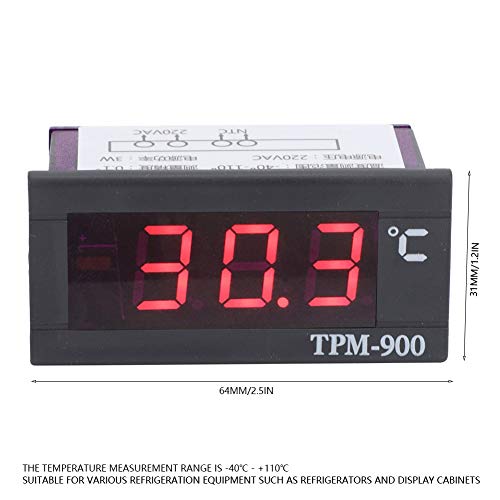 Termômetro digital, exibição de três dígitos LCD segura -40 ℃ - +110 ℃ Indicador de temperatura para equipamentos de