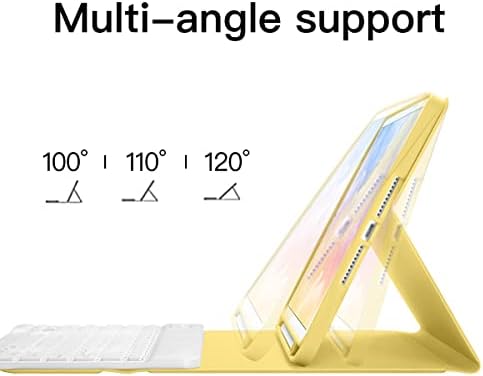 Caso inteligente do teclado Bluetooth do Gudou para iPad 7/8/9ª geração de 10,2 polegadas, capa de teclado destacável para iPad com porta -lápis, sono automático/despertar