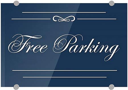 CGSignLab | Sinal de acrílico premium de estacionamento gratuito -clássico | 18 x12