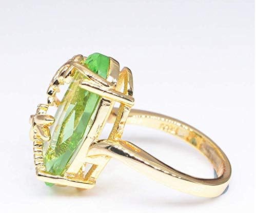 2023 novo anel de peridoto natural anéis de casamento anel de casamento gemstone transparente rings de luxo anéis