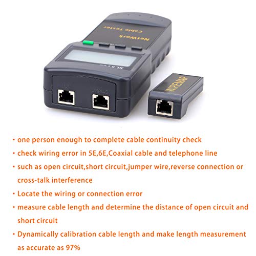 SC-8108 Digital Twisted Wire Meder Test Cat5 RJ45 STP UTP LAN Phone Telefone Coaxial Rede Testador de Cable Equipamento