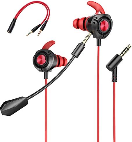 Kaheaum Gaming fones de ouvido com microfone, fones de ouvido de fones de ouvido de fones de ouvido de fones de ouvido