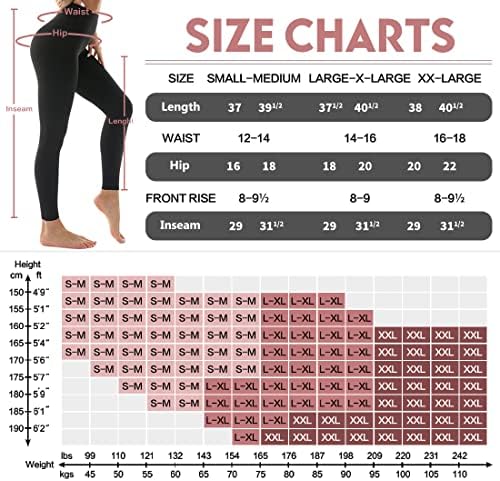 HMUUO 3 Leggings de embalagem para mulheres High Caist sem transferência Tummy Control Yoga Pants Workout Running Legging