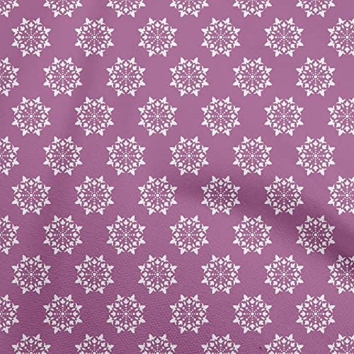 Oneoone algodão cambrico de tecido roxo bloqueio asiático Floral Supplies Fabric de costura impressa pelo quintal 56 polegadas Wide-8743