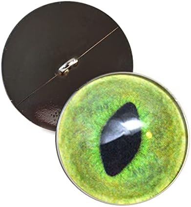 Designs com miçangas de Megan Boto de gato verde pálido Eyes Sew -On 10mm - 30mm hastes com loops de pelúcia de pelúcia de pelúcia amigurumi jóias de bonecas