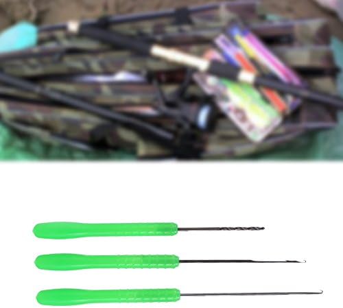 3 em 1 Isca com agulha de agulha Ferramenta Rigging Isque Kit da agulha conjunto de ferramentas Bait Boilie Drill Stringer agulha para fazer plataformas