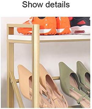 Rack de sapato para entrada de grande capacidade de 5 prateleiras de armazenamento de metal de tier rack estilo moda de moda exibir