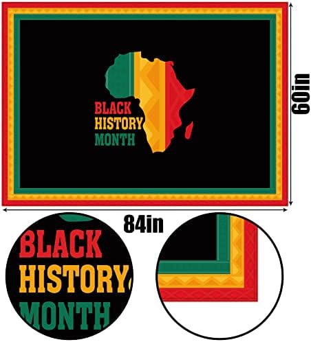 Heyfary Black History Month Toel Toel Afro-American Heritage Party Decoration Black Pride Home Kitchen Dining Room Decor-60 × 84inch