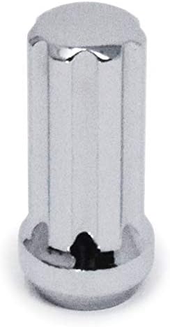 Mastiff 49319 Bolsa Spline Structle Conjunto, M14x1.5 Thread, acabamento triplo -cromo, assento cônico de 60 graus - 2 altura - 1,87 Altura interna