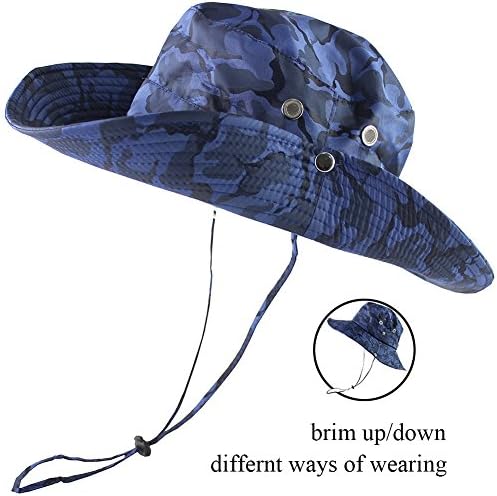 Camoland Brim Brim Boonie Hat Wide Bonie UPF 50+ Cap de Mesh Safari Proteção Sun Protection Para pescar viagens