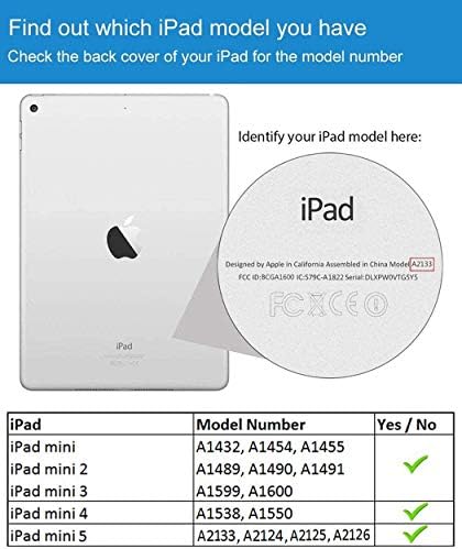Case do iPad mini 5, mini 4 estojo, ipad mini 1/2/3, caixa de couro protetora, estação automática de suporte ajustável/sono smart gabinete para ipad mini 5º/4º gener