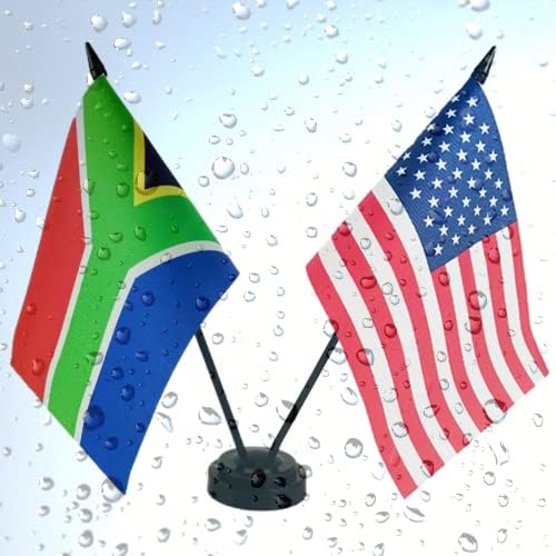 Exibição da bandeira da tabela de amizade americana e da África do Sul, bandeira da tabela da África Americana e da África do Sul,