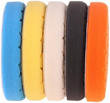 Lavino SPTA Kit de polimento de buff de 6 polegadas para polimento para polidor de carro Buffing amarelo/laranja/azul/preto/branco