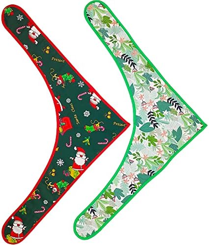Cartisanat Dog Bandanas, 2 Pacote Floral & Christmas Conjunto Triângulo Reversível Lenografos de animais de estimação ajustáveis