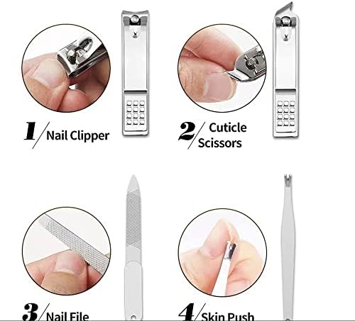 Genigw 23p Manicure Sets Kit de alongamento de unhas completas manicura accesorios unha clipper pedicure tools