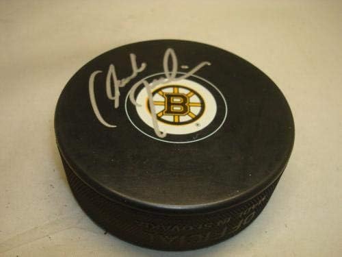 Claude Julien assinou o Boston Bruins Hockey Puck autografado 1C - Pucks autografados da NHL