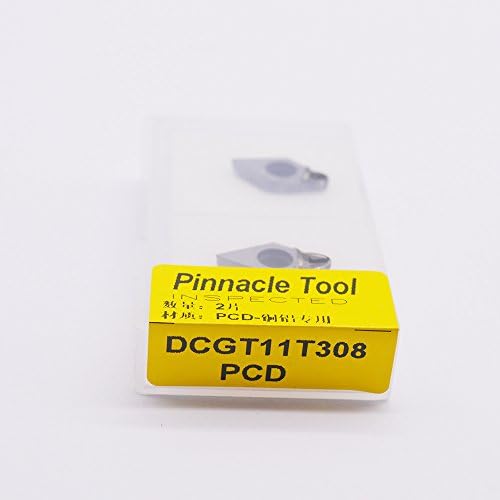 Ziming-1 2pcs DCGT 32.52 PCD / DCGT 11T308 PCD CNC Diamond Insert para ferramentas de torno de torno adequado para usinagem de alumínio / metais não ferrosos